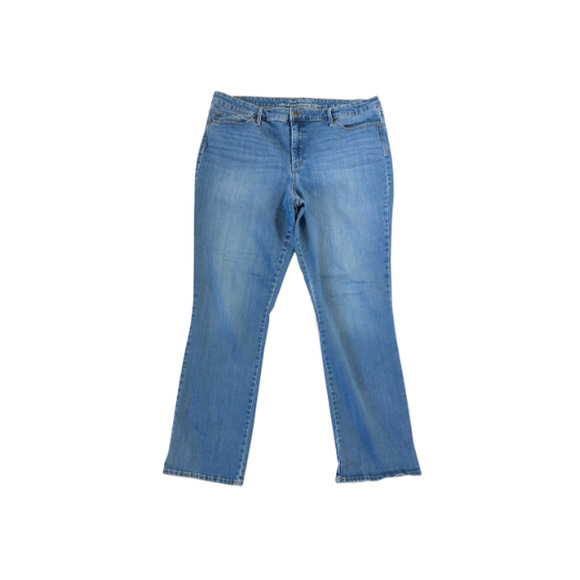 Gloria Vanderbilt Jeans Rail Straight All-Around Slimming Effect Denim Blue 18 - Picture 1 of 8